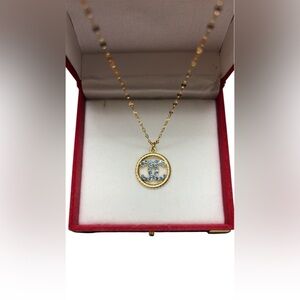 Chanel Gold & Blue Pendant